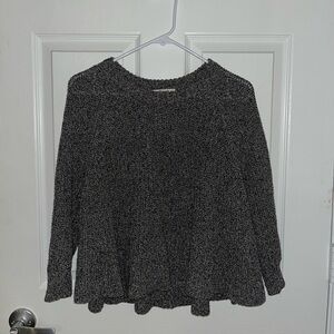Madewell Black and White Textured Sweater